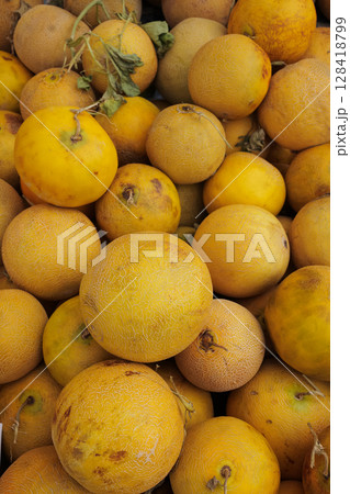 Summer fruits gathered at a local market in the afternoon light Summer fruits gathered at a local market in the afternoon light 128418799