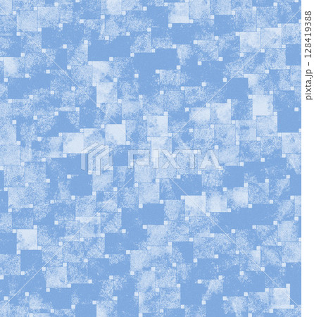 Light blue textured background with interlocking squares creating seamless pattern 128419388