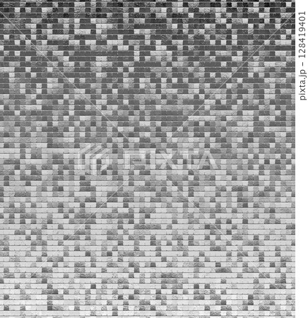 Silver and grey mosaic tiles creating textured background Silver and grey mosaic tiles creating textured background 128419401