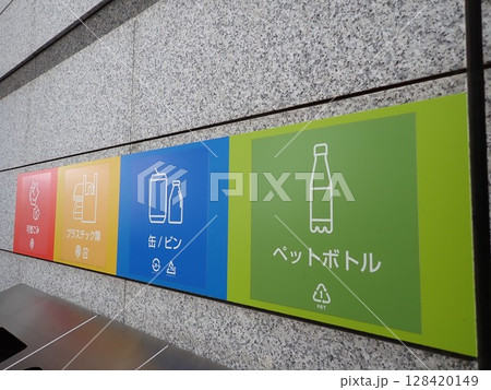 ゴミステーションの分別表示 ゴミステーションの分別表示 128420149