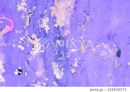 Textured Abstract Background in Violet and Gold for Holographic, Y2K Aesthetic 128420571