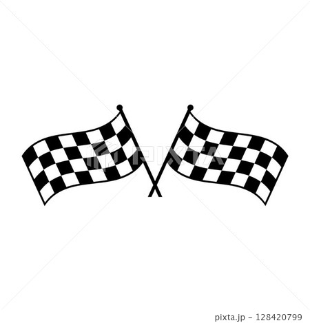 racing flag or checkered flag icon vector element design template 128420799