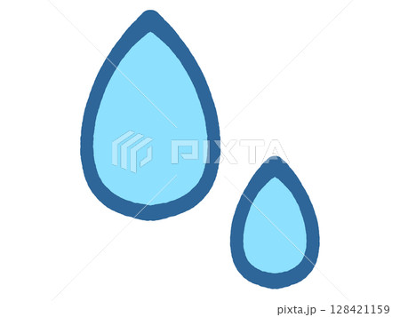 シンプルでかわいい絵文字の汗マークイラスト素材 シンプルでかわいい絵文字の汗マークイラスト素材 128421159