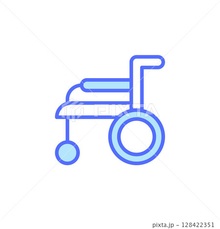 Illustration of a Sleek and Modern Wheelchair Icon Symbolizing Accessibility and Independence in Healthcare Illustration of a Sleek and Modern Wheelchair Icon Symbolizing Accessibility and Independence in Healthcare 128422351