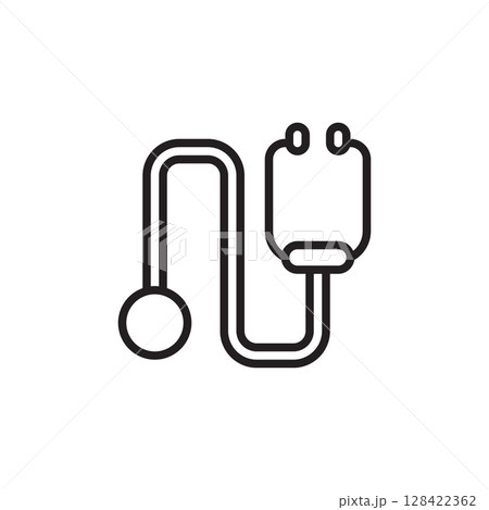 Medical Technology Icon Featuring a Plug Connection Representing Health Monitoring Devices and Innovative Diagnostic Systems in Modern Healthcare 128422362