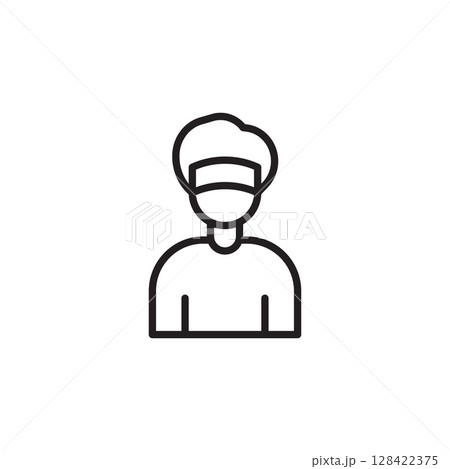 Healthcare Professional Icon Representing Medical Support and Patient Care in a Hospital Setting Healthcare Professional Icon Representing Medical Support and Patient Care in a Hospital Setting 128422375