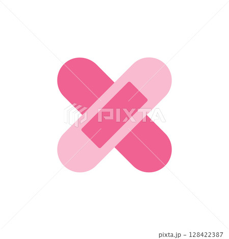 Medical Icon of Pink Bandage Representing Health Care and First Aid Treatment for Wound Protection and Injury Recovery Medical Icon of Pink Bandage Representing Health Care and First Aid Treatment for Wound Protection and Injury Recovery 128422387
