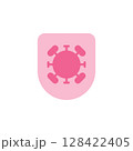 Medical Shield Icon Representing Virus Protection and Health Safety Measures in Pandemic Preparedness and Immunization Efforts 128422405