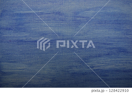 Blue abstract background. Blue canvas texture. 128422910