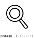 検索を象徴する虫眼鏡アイコン素材 128422975