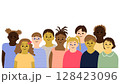 いろんな国の子供たち正面10人 128423096