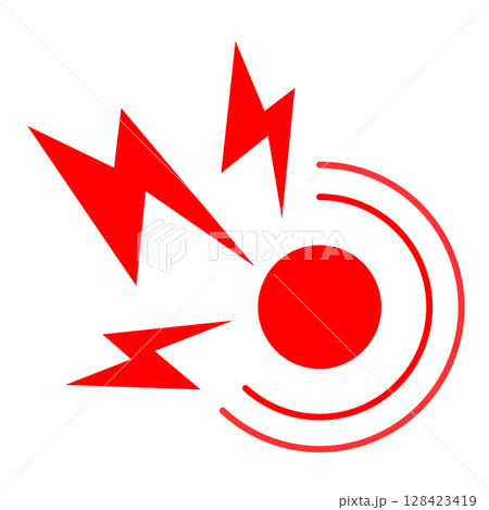 Pain area symbol vector isolated. 128423419
