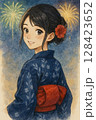 浴衣の少女5　夏祭り　花火大会　夏の思い出　【AI生成画像】 128423652