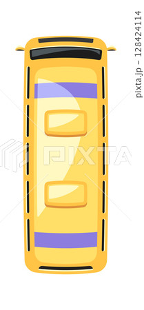 Bus top view passenger vehicle Bus top view passenger vehicle 128424114