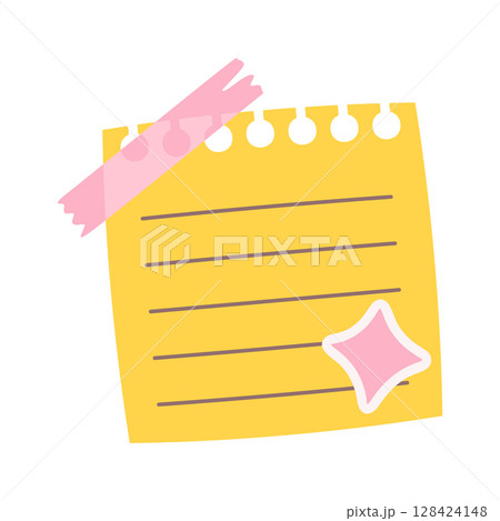 Memo paper page design element Memo paper page design element 128424148