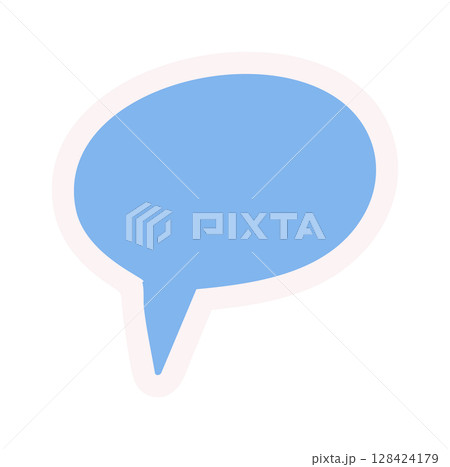 Round speech bubble sticker design 128424179