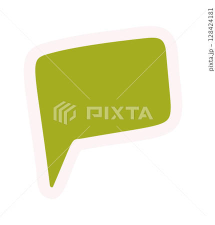 Empty speech bubble sticky badge Empty speech bubble sticky badge 128424181