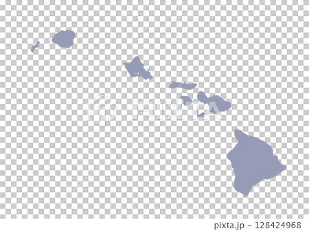 Grey Map of Hawaii Grey Map of Hawaii 128424968