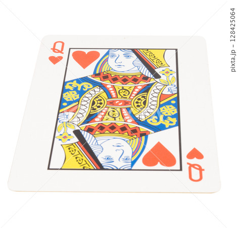 card gambling on white game luck queen hearts 128425064