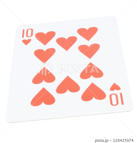 card gambling on white game luck ten hearts 128425074