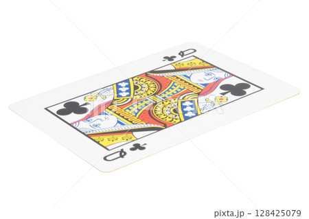 card gambling on white game luck queen clubs 128425079