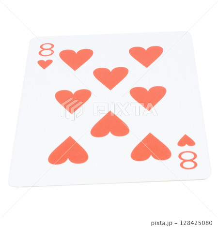 card gambling on white game luck eight hearts 128425080