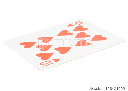 card gambling on white game luck ten hearts 128425096