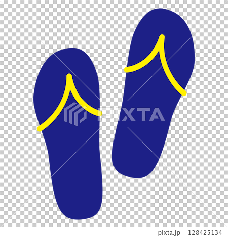 Illustration material: Beach sandals Illustration material: Beach sandals 128425134
