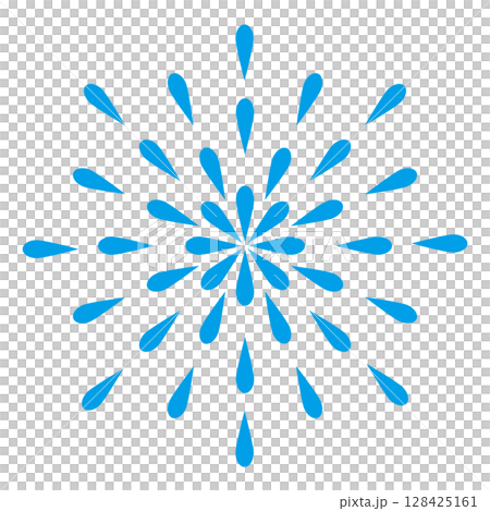 Illustration material Fireworks Blue Illustration material Fireworks Blue 128425161