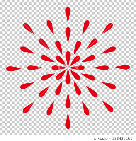 Illustration material Fireworks Red Illustration material Fireworks Red 128425163