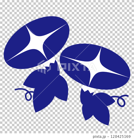 插圖素材牽牛花圖標 128425169