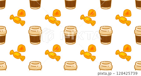 Caramel Coffee Candy Pattern Caramel Coffee Candy Pattern 128425739