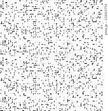 Abstract geometric pattern creating dynamic visual effect with black shapes on white background 128425754