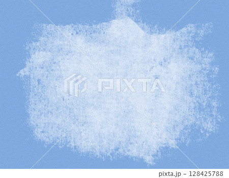 Light blue pastel color drawing on blue paper background 128425788