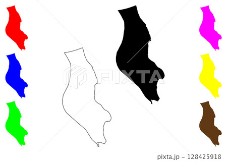 Tikrit city (Republic of Iraq, Governorate Saladin) map vector illustration, scribble sketch Tikrit map 128425918