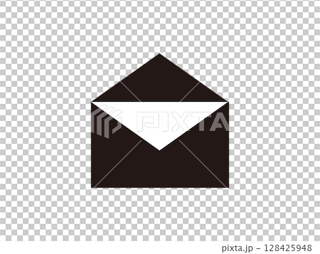Illustration of a black email icon 128425948