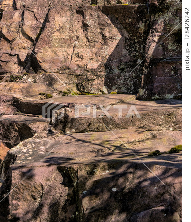 rock formation on the mountain 128426242