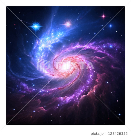 宇宙空間と渦巻銀河 128426333