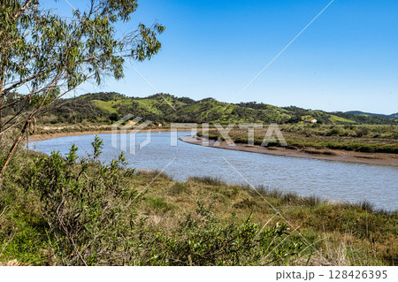 Walking from Troviscais to the River Mira, Vicentine Coast Natural Park Portugal, Rota Vicentina Coast. 128426395