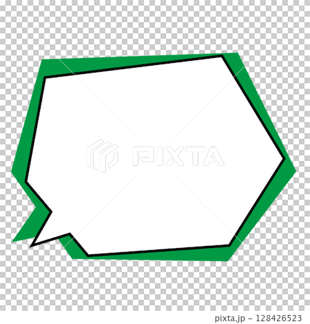 シンプルな吹き出しのイラスト　カクカク 128426523
