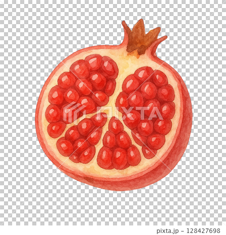 [水果]切開的石榴插圖 128427698