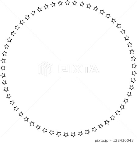 Stars in circle icon. Round star frame template 128430045