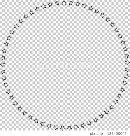 Stars in circle icon. Round star frame template 128430045