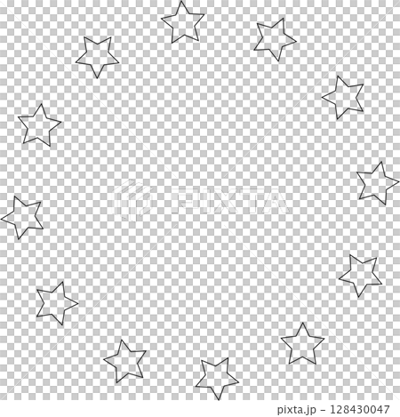 Stars in circle icon. Round star frame template 128430047