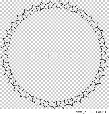 Stars in circle icon. Round star frame template 128430051