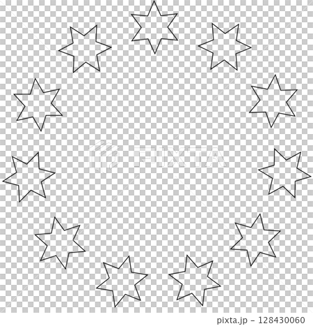 Stars in circle icon. Round star frame template Stars in circle icon. Round star frame template 128430060