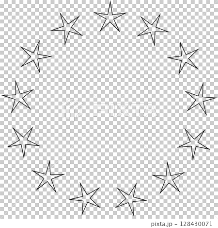 Stars in circle icon. Round star frame template Stars in circle icon. Round star frame template 128430071