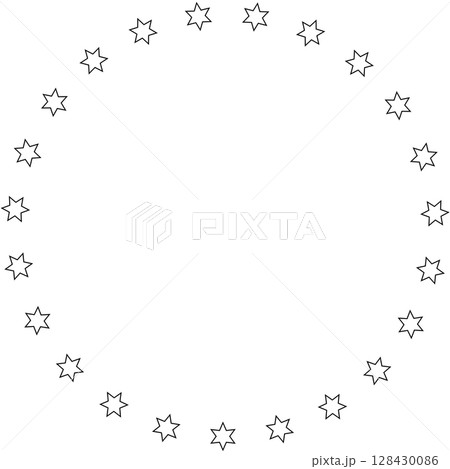 Stars in circle icon. Round star frame template Stars in circle icon. Round star frame template 128430086