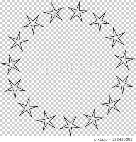 Stars in circle icon. Round star frame template Stars in circle icon. Round star frame template 128430092
