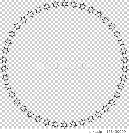 Stars in circle icon. Round star frame template 128430099